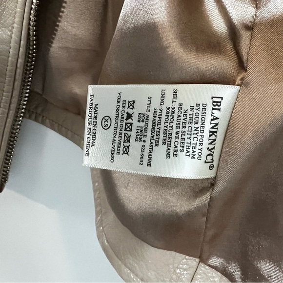 Tan Blank NYC vegan leather jacket - Picture 4 of 6